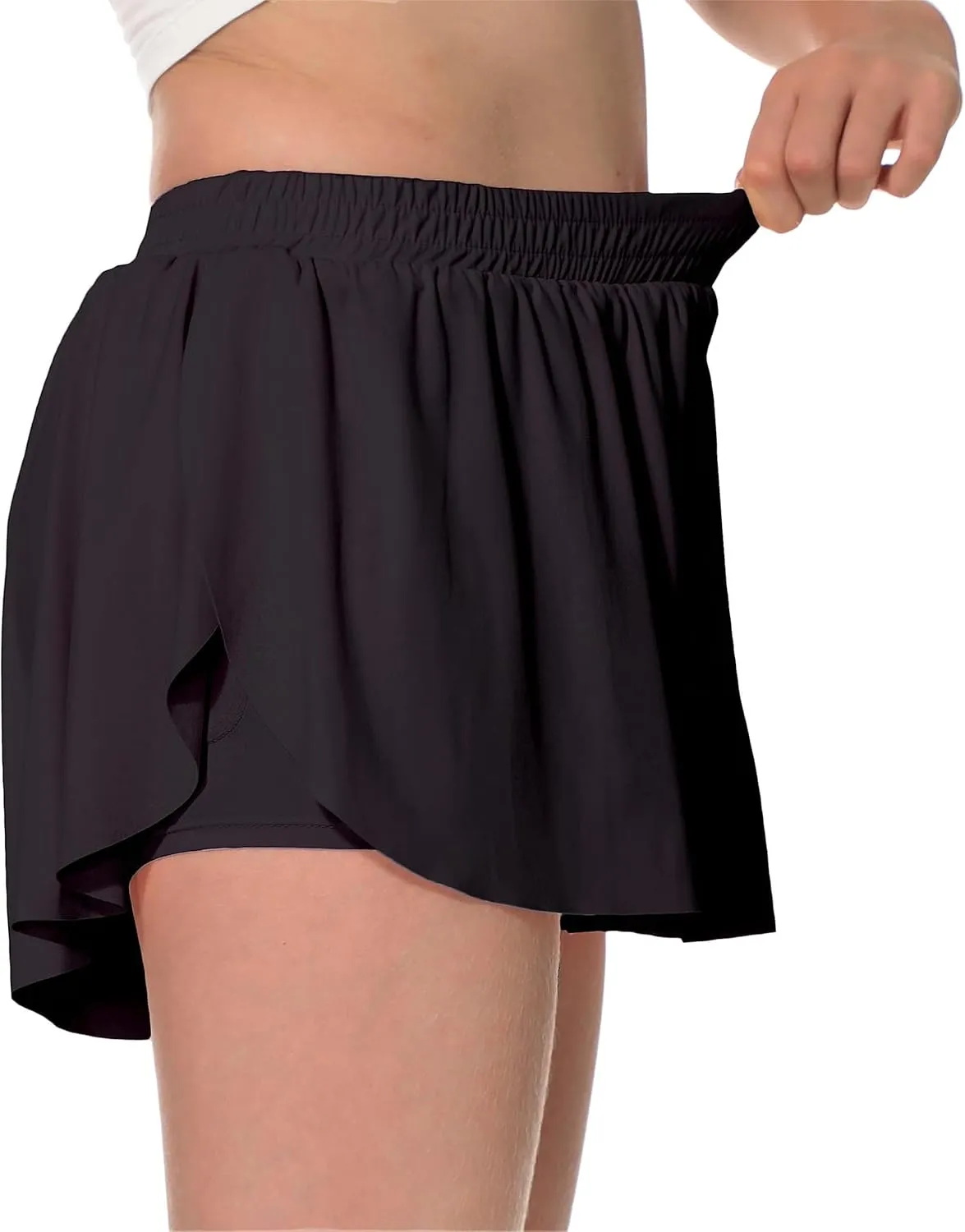2 Pack Womens Butterfly Shorts Flowy Skirts 0-18, Preppy Tennis Golf Running Athletic Skort with Pockets