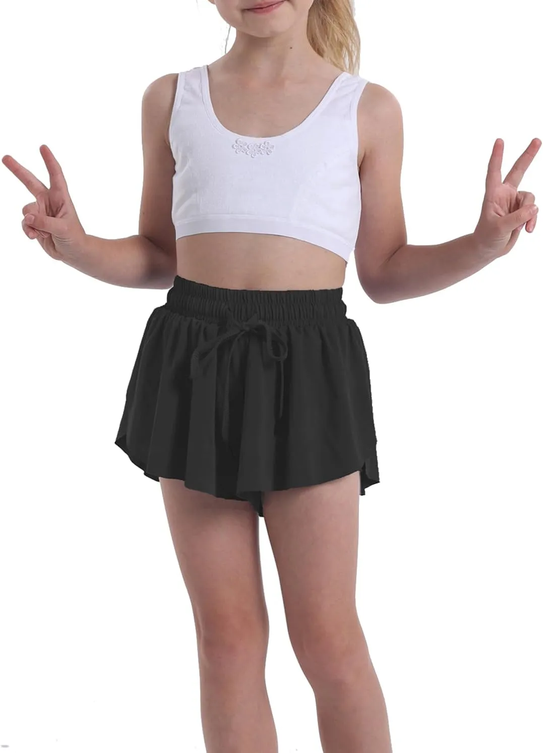 3 Pack Butterfly Flowy Shorts Skirts for Girls Tennis Cheer Stuff Athletic Preppy Running Sports Skirt for Teen Girls