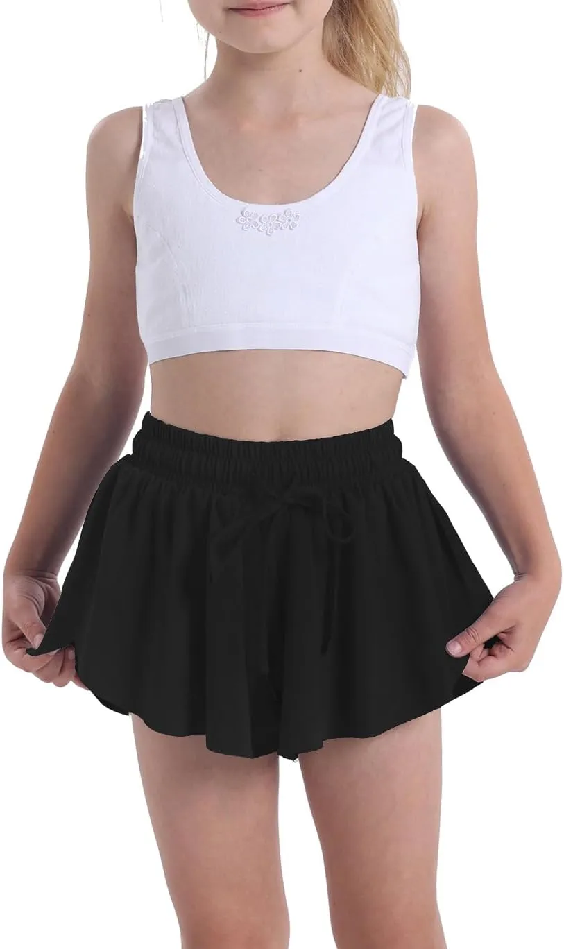 3 Pack Butterfly Flowy Shorts Skirts for Girls Tennis Cheer Stuff Athletic Preppy Running Sports Skirt for Teen Girls