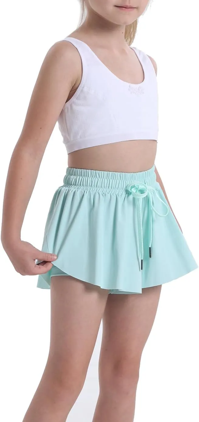 3 Pack Butterfly Flowy Shorts Skirts for Girls Tennis Cheer Stuff Athletic Preppy Running Sports Skirt for Teen Girls