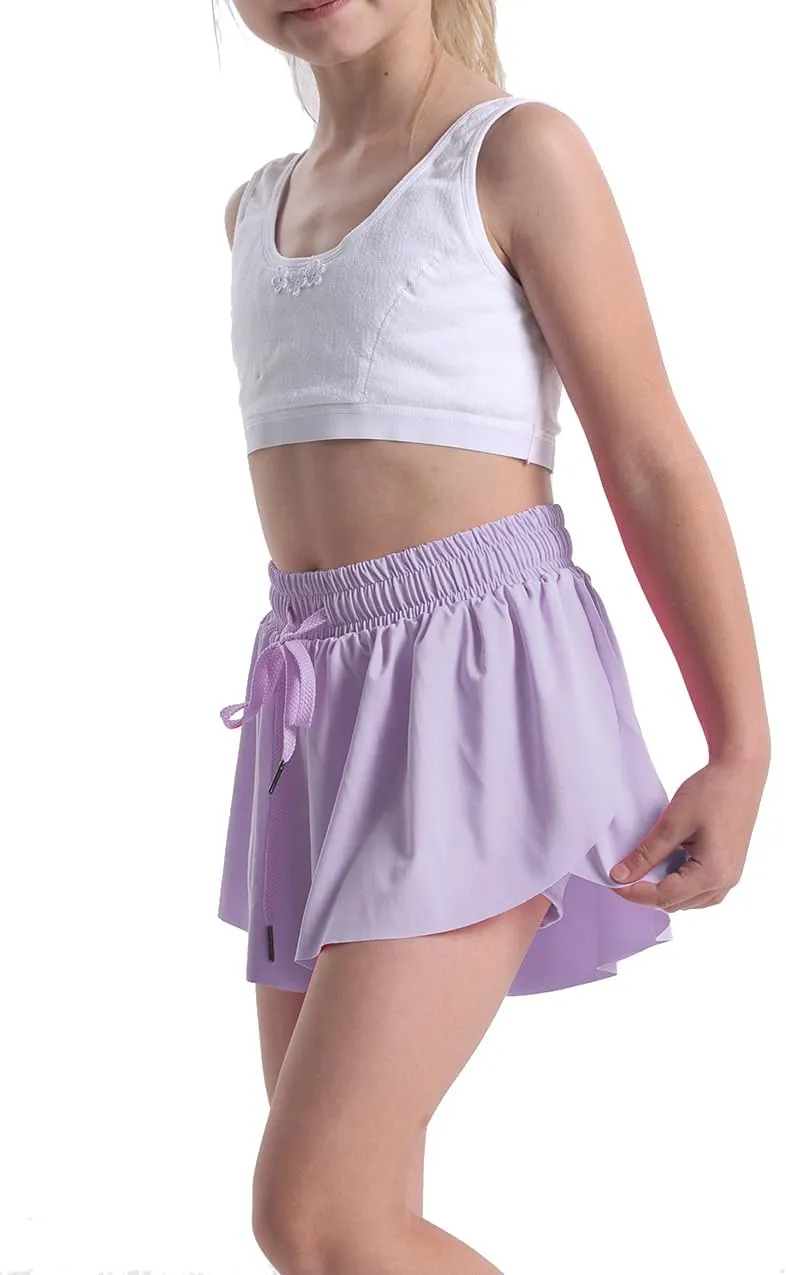 3 Pack Butterfly Flowy Shorts Skirts for Girls Tennis Cheer Stuff Athletic Preppy Running Sports Skirt for Teen Girls