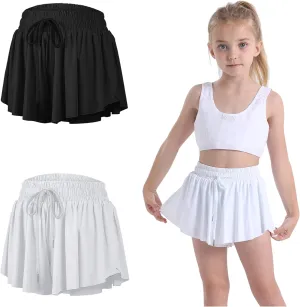 3 Pack Butterfly Flowy Shorts Skirts for Girls Tennis Cheer Stuff Athletic Preppy Running Sports Skirt for Teen Girls