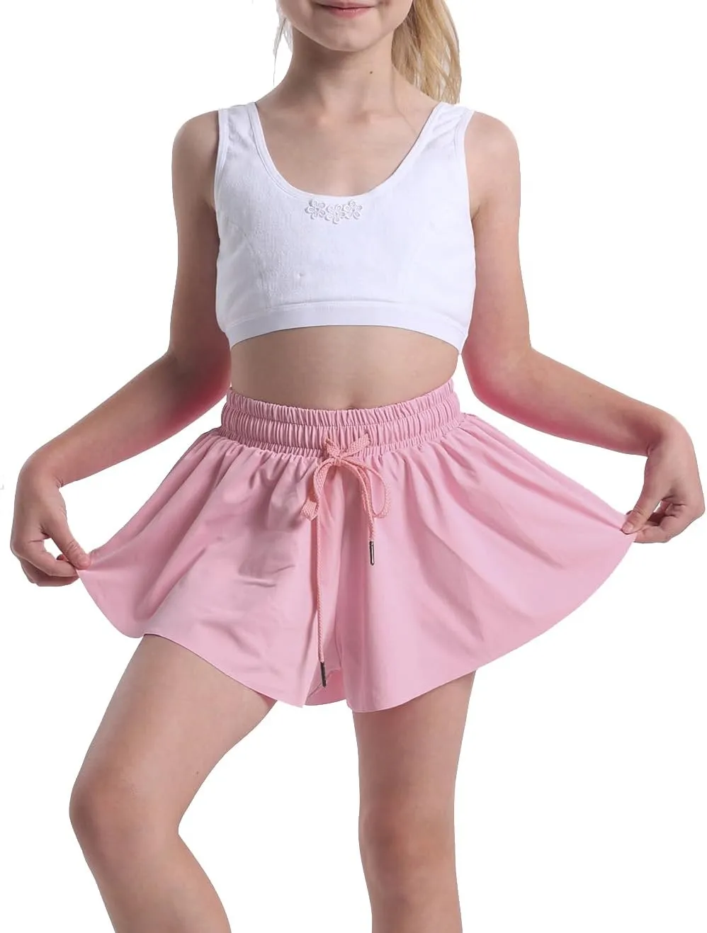 3 Pack Butterfly Flowy Shorts Skirts for Girls Tennis Cheer Stuff Athletic Preppy Running Sports Skirt for Teen Girls
