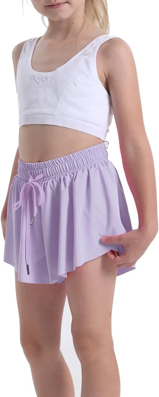 3 Pack Butterfly Flowy Shorts Skirts for Girls Tennis Cheer Stuff Athletic Preppy Running Sports Skirt for Teen Girls