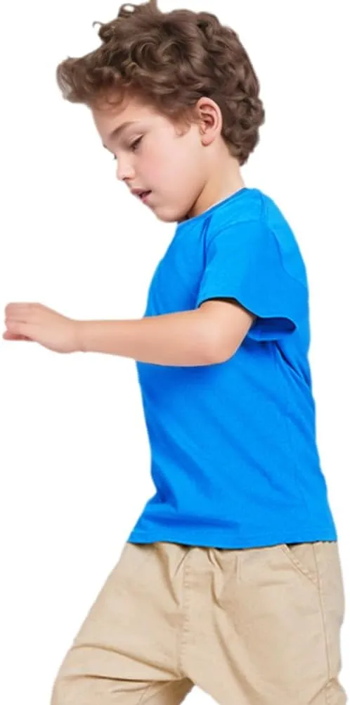 6 Pack Boys Youth Kids Mesh Athletic Quick Dry T Shirts Short Sleeve Moisture Wicking Tee Shirts Active Tops (Age 4-18)