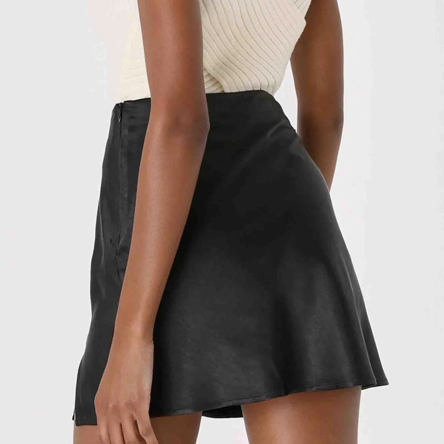 A Line Skirts for Women High Waisted Notch Hem Solid Color Pull On Stretchy Athletic Wrap Tennis Skorts 2025 New