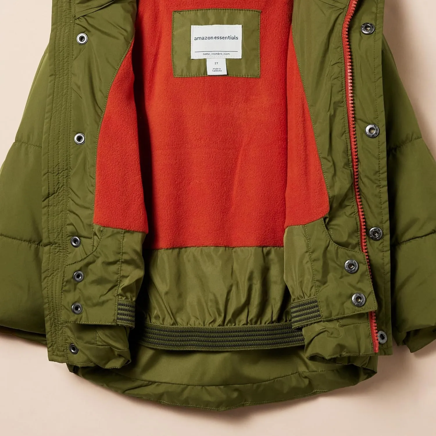 Amazon Essentials Babies, Toddlers, and Boys' Heavyweight Hooded Puffer Jacket