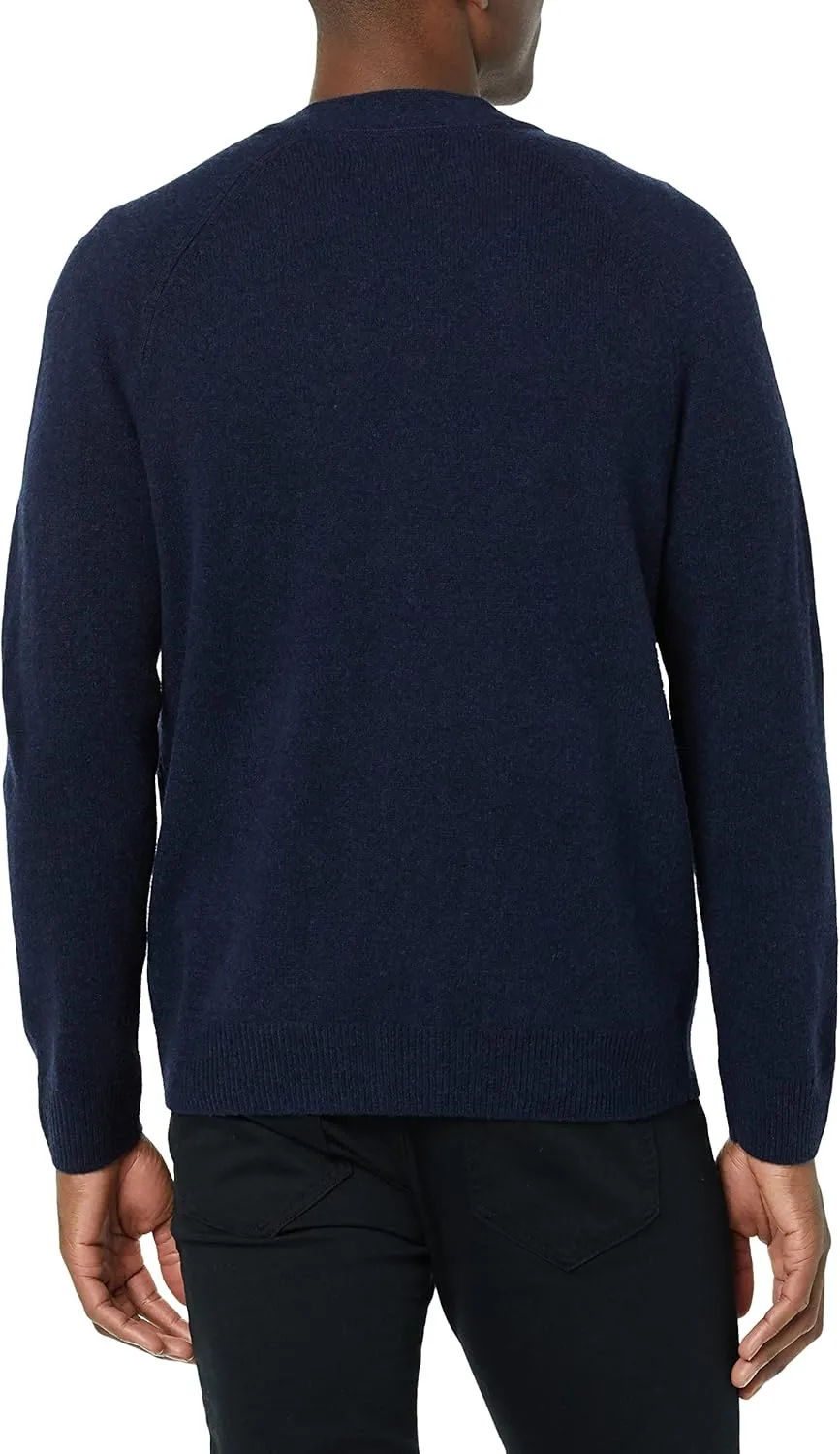 Amazon Essentials Men's Lambs Wool V-Neck Cardigan Sweater with Pockets (Previously Goodthreads)