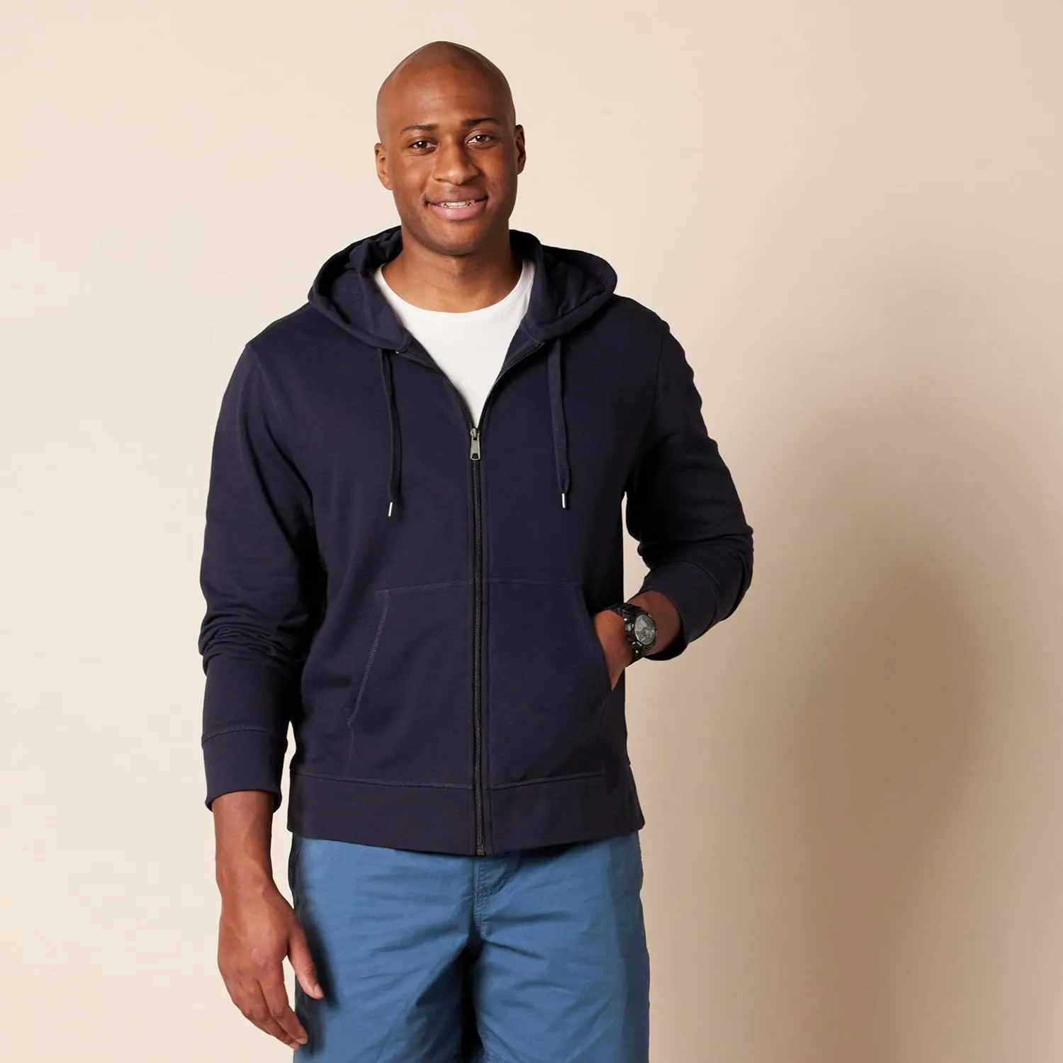 Amazon Essentials Men's Lightweight French Terry Full-Zip Hoodie