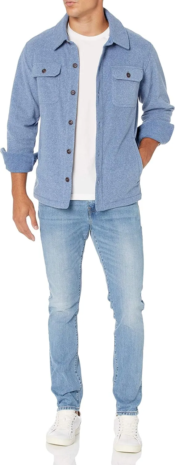 Amazon Essentials Men's Long-Sleeve Polar Fleece Shirt Jacket