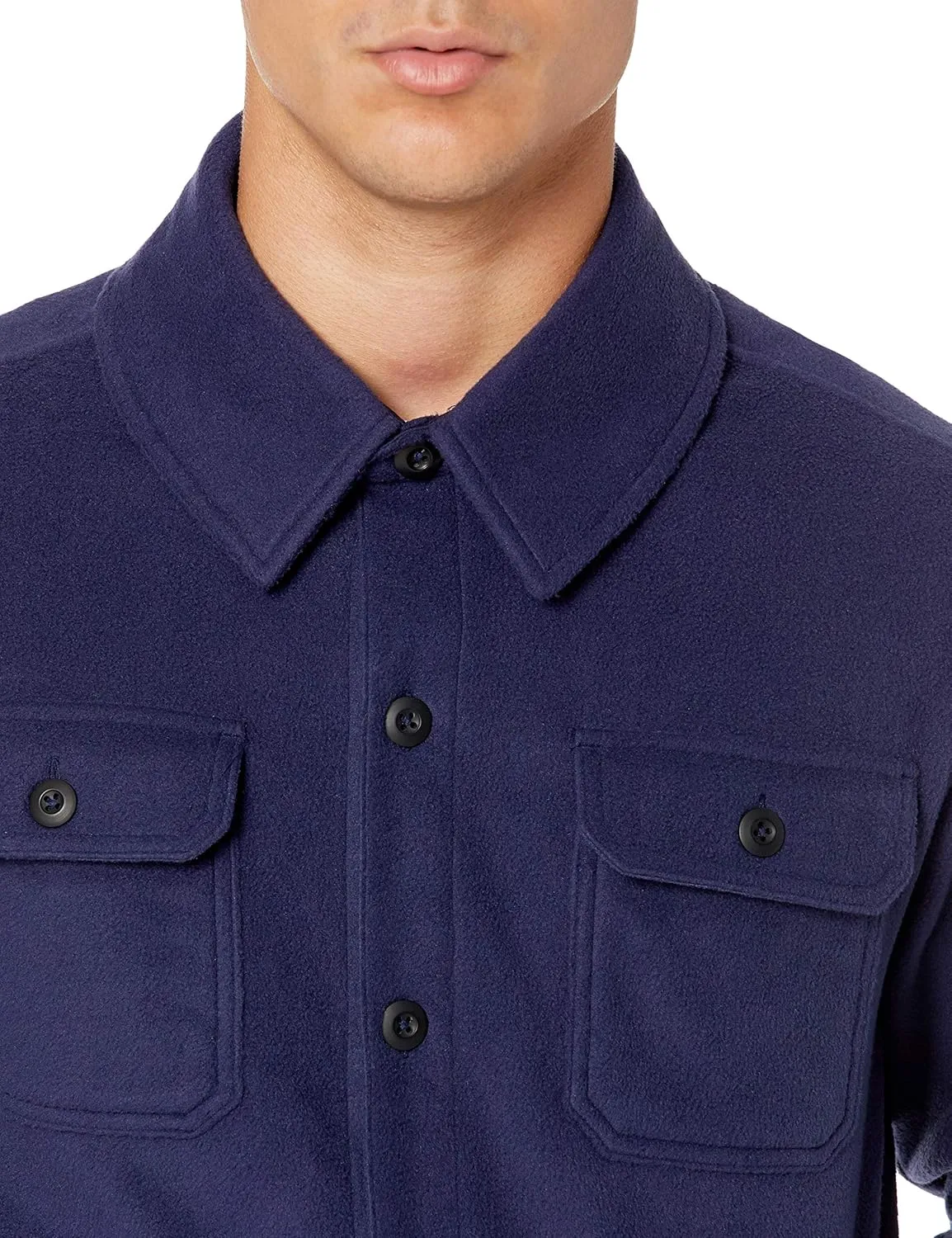 Amazon Essentials Men's Long-Sleeve Polar Fleece Shirt Jacket