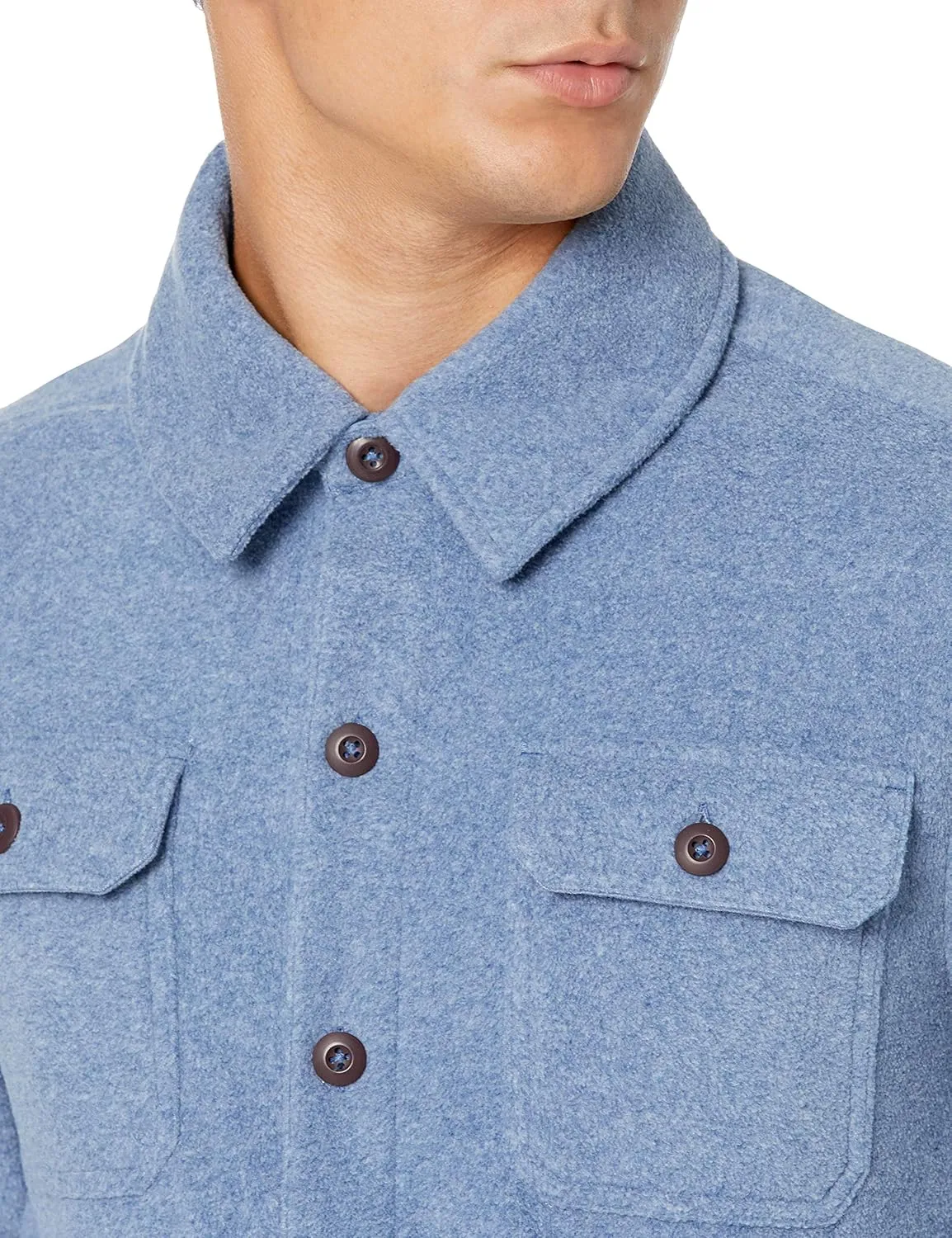 Amazon Essentials Men's Long-Sleeve Polar Fleece Shirt Jacket