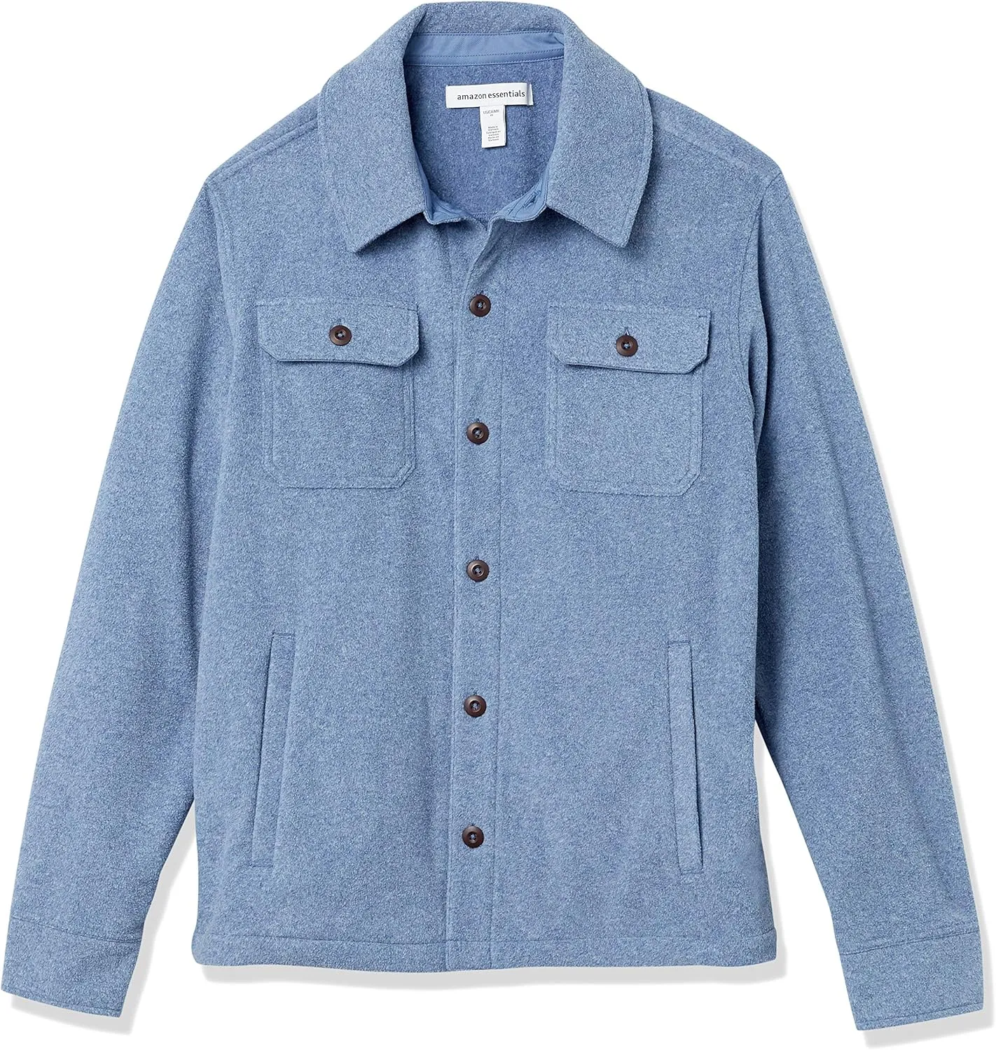 Amazon Essentials Men's Long-Sleeve Polar Fleece Shirt Jacket