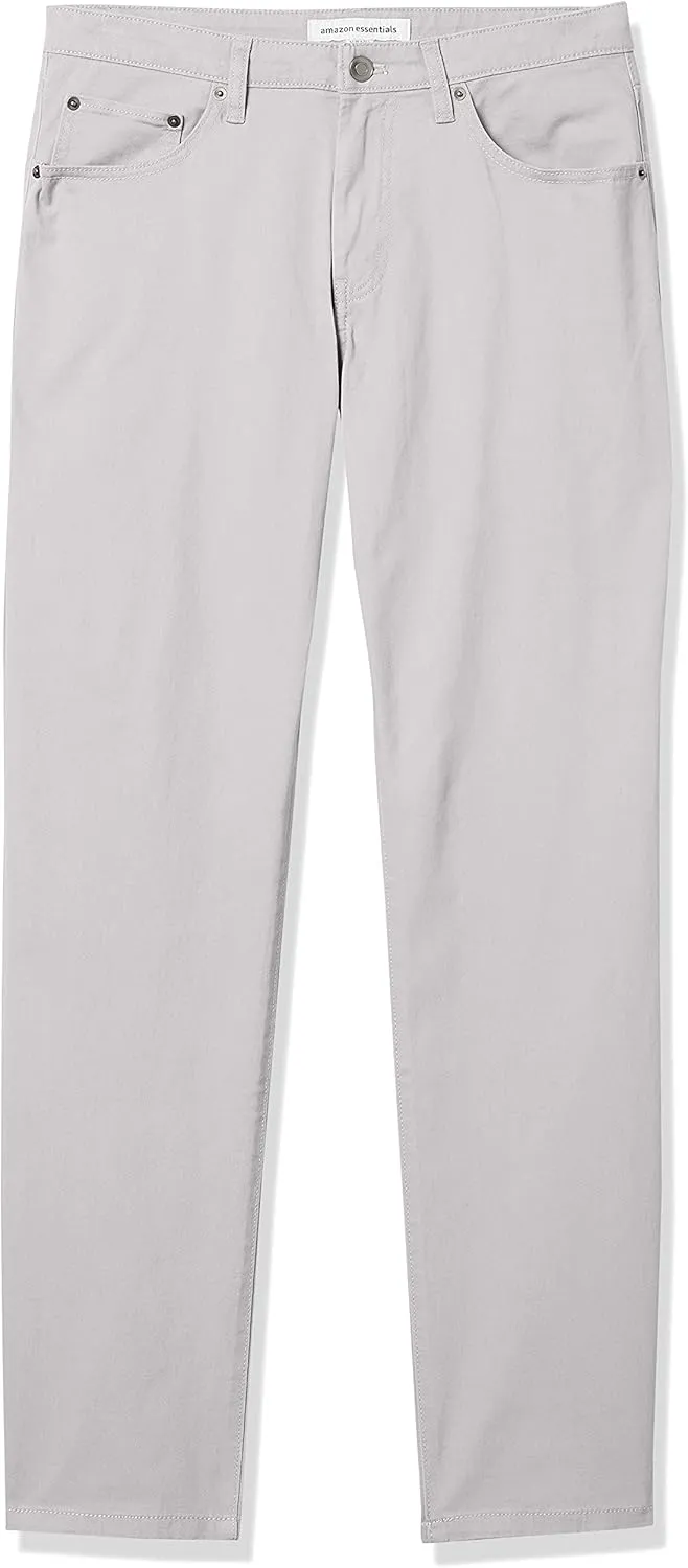 Amazon Essentials Men's Straight Fit 5-Pocket Stretch Twill Pants