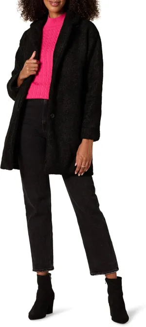 Amazon Essentials Women's Teddy Bear Fleece Oversized-Fit Lapel Jacket (Previously Daily Ritual)