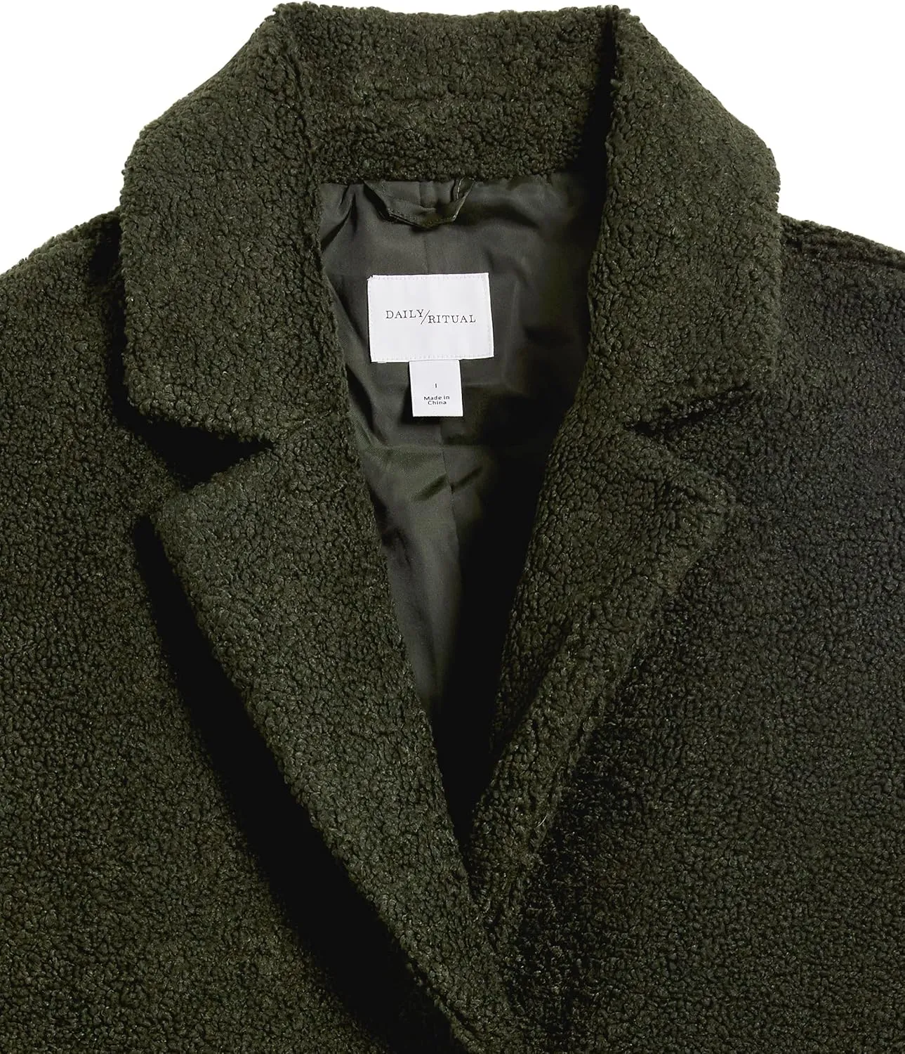 Amazon Essentials Women's Teddy Bear Fleece Oversized-Fit Lapel Jacket (Previously Daily Ritual)