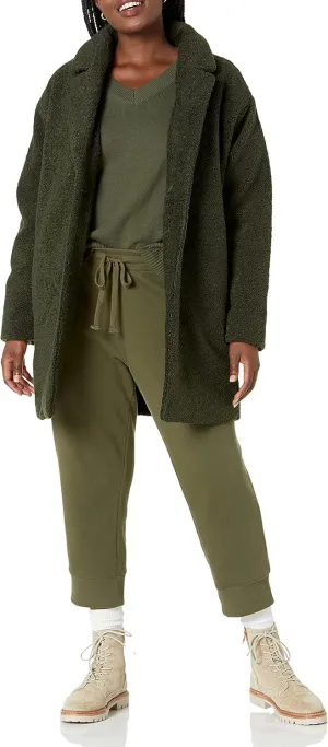 Amazon Essentials Women's Teddy Bear Fleece Oversized-Fit Lapel Jacket (Previously Daily Ritual)