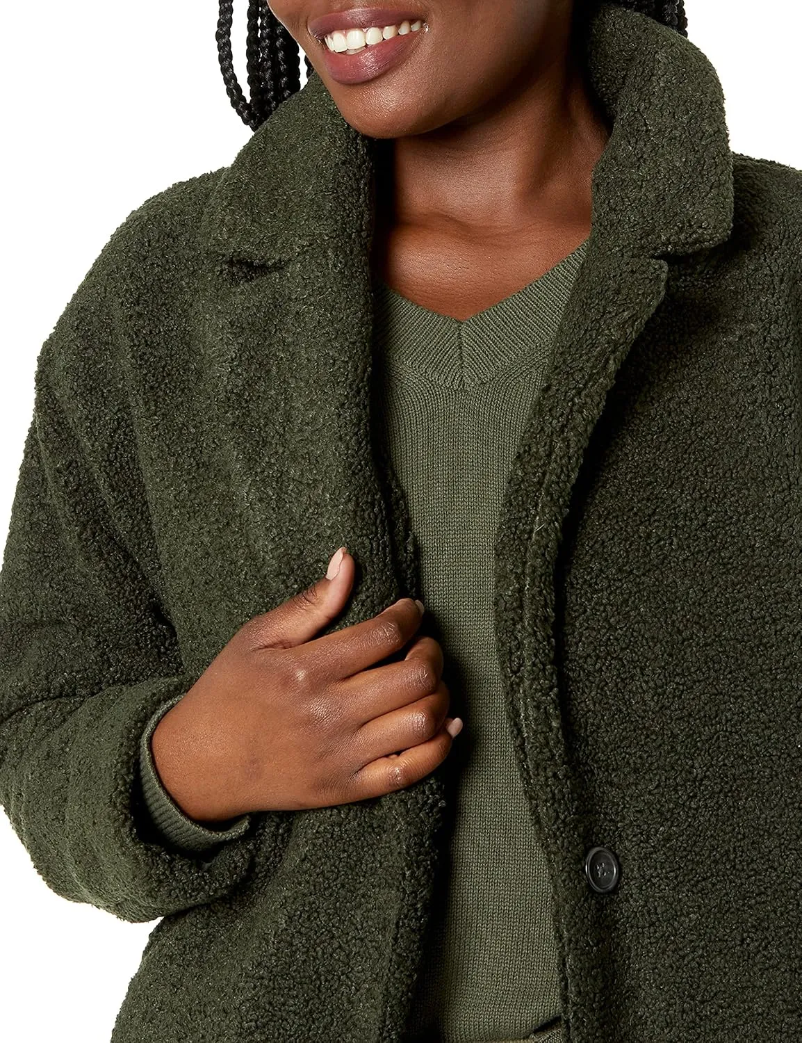 Amazon Essentials Women's Teddy Bear Fleece Oversized-Fit Lapel Jacket (Previously Daily Ritual)