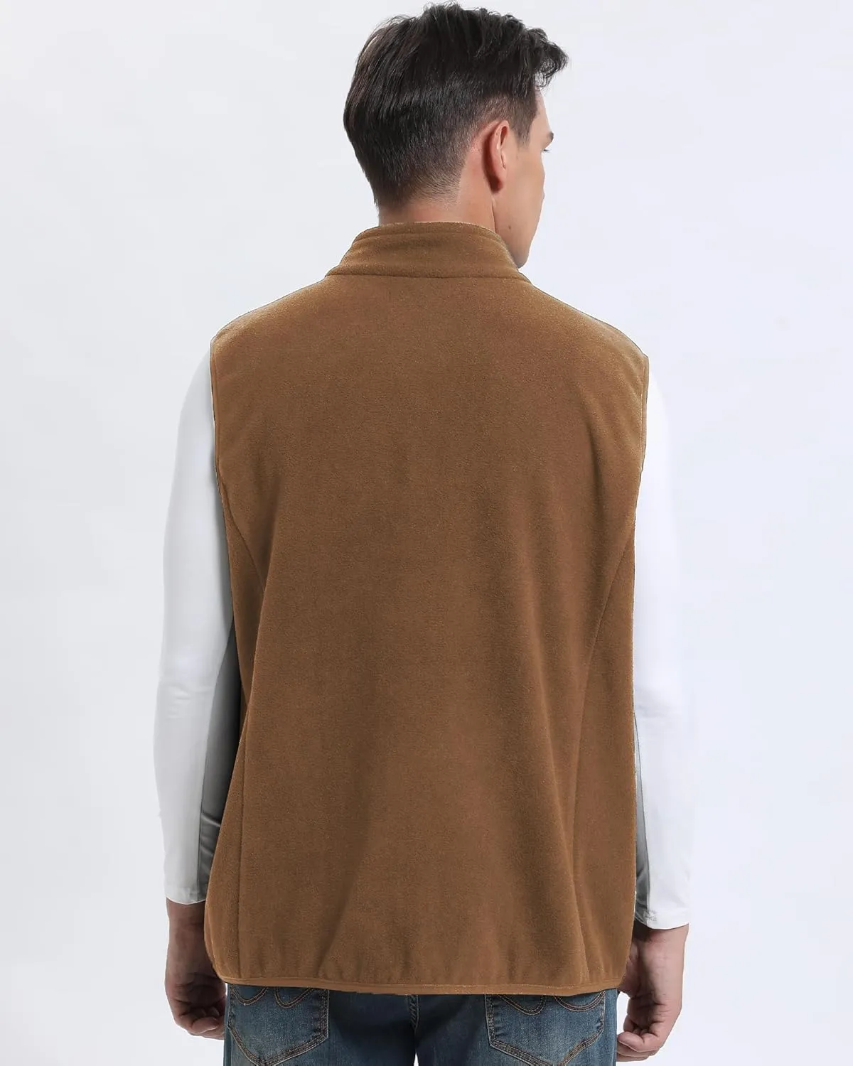 Argstar Men's Fleece Vest with 6 Pockets (S - 2XL, Available in Inner Pockets)