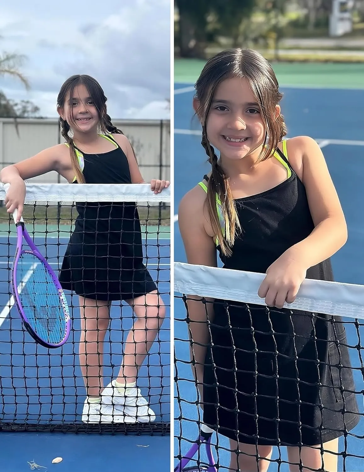 Arshiner Girls Dress with Shorts Casual Summer Spaghetti Straps One Piece Romper Dresses with Pockets for Kid 5-15 Y