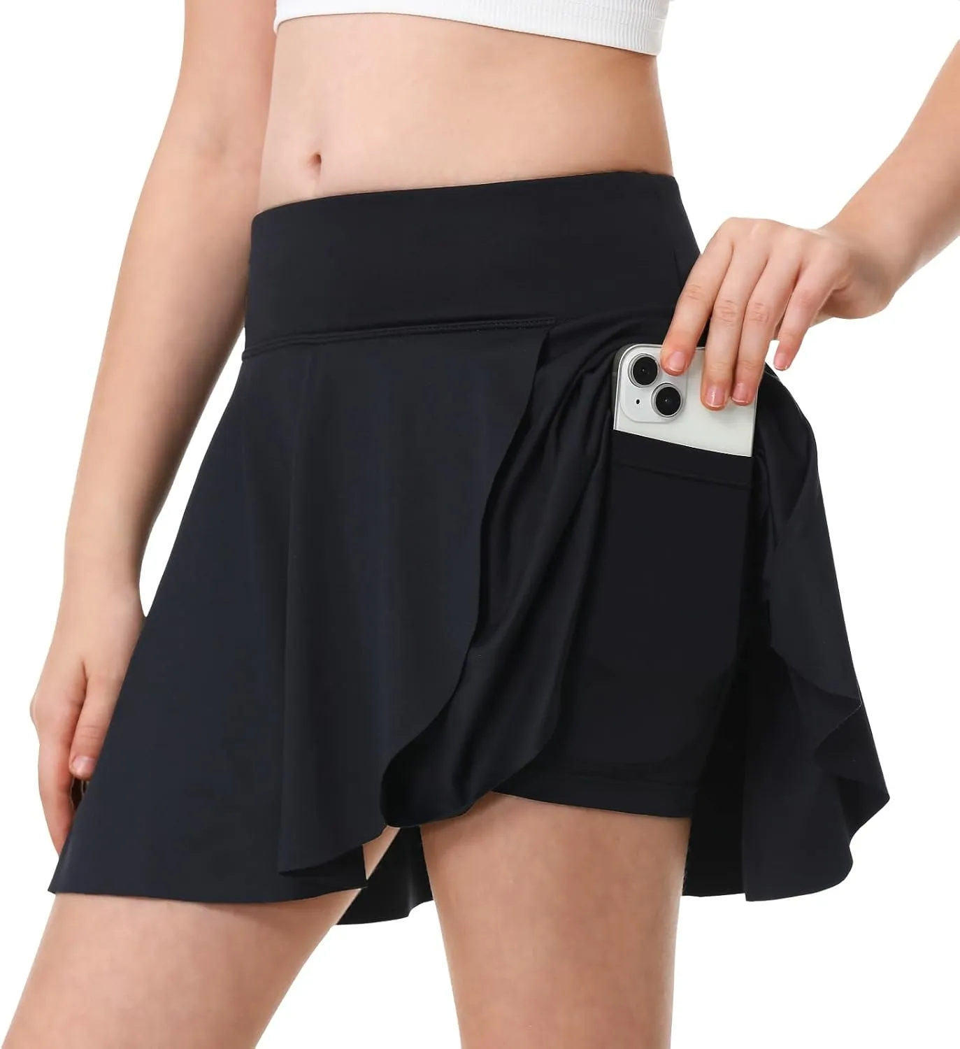 Athletic Skorts for Girls Tennis Golf Skirts with Shorts and Pockets Flowy Workout Golf Running Skirts Tie-Dye