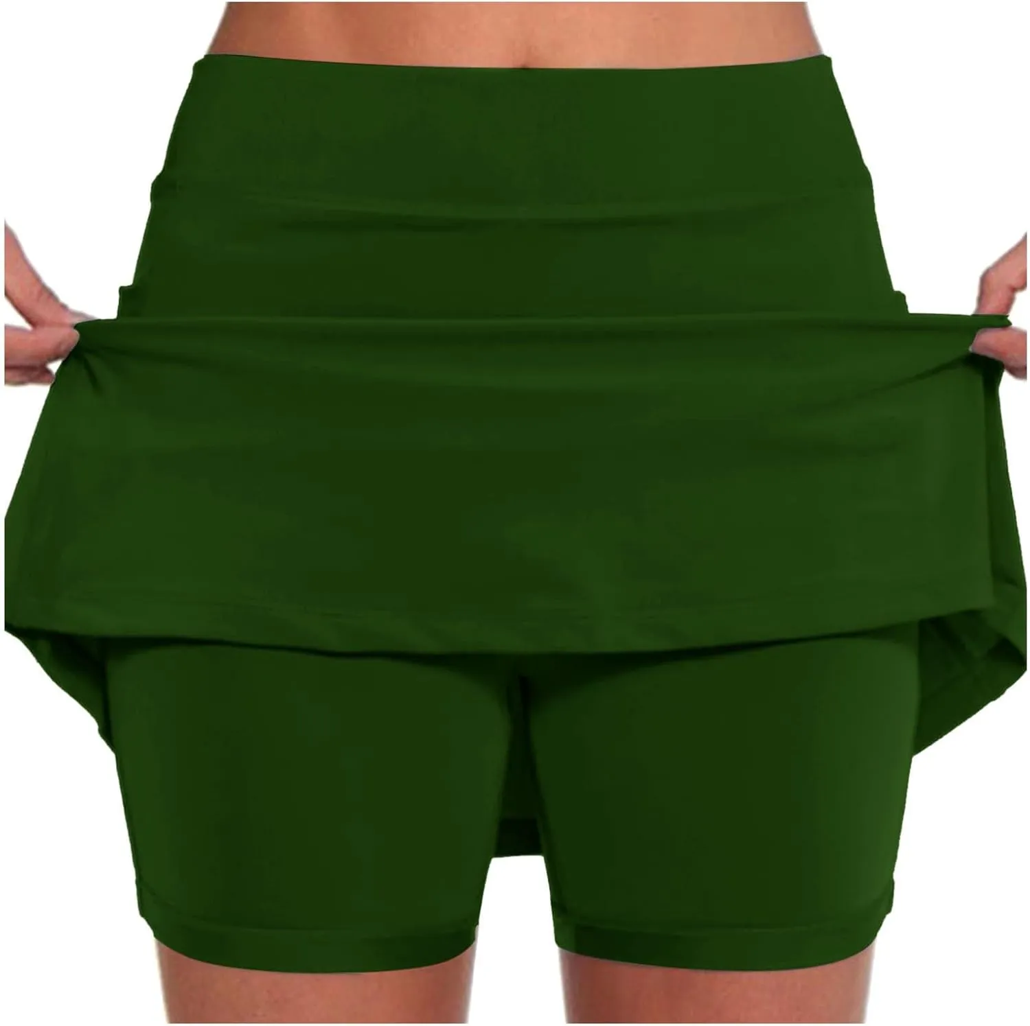 Athletic Skorts for Women Running Tennis Skirt with Shorts High Waist Tummy Control Skirts with Pocket Workout Skorts
