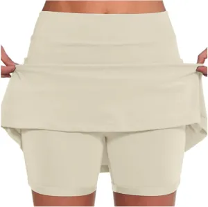Athletic Skorts for Women Running Tennis Skirt with Shorts High Waist Tummy Control Skirts with Pocket Workout Skorts