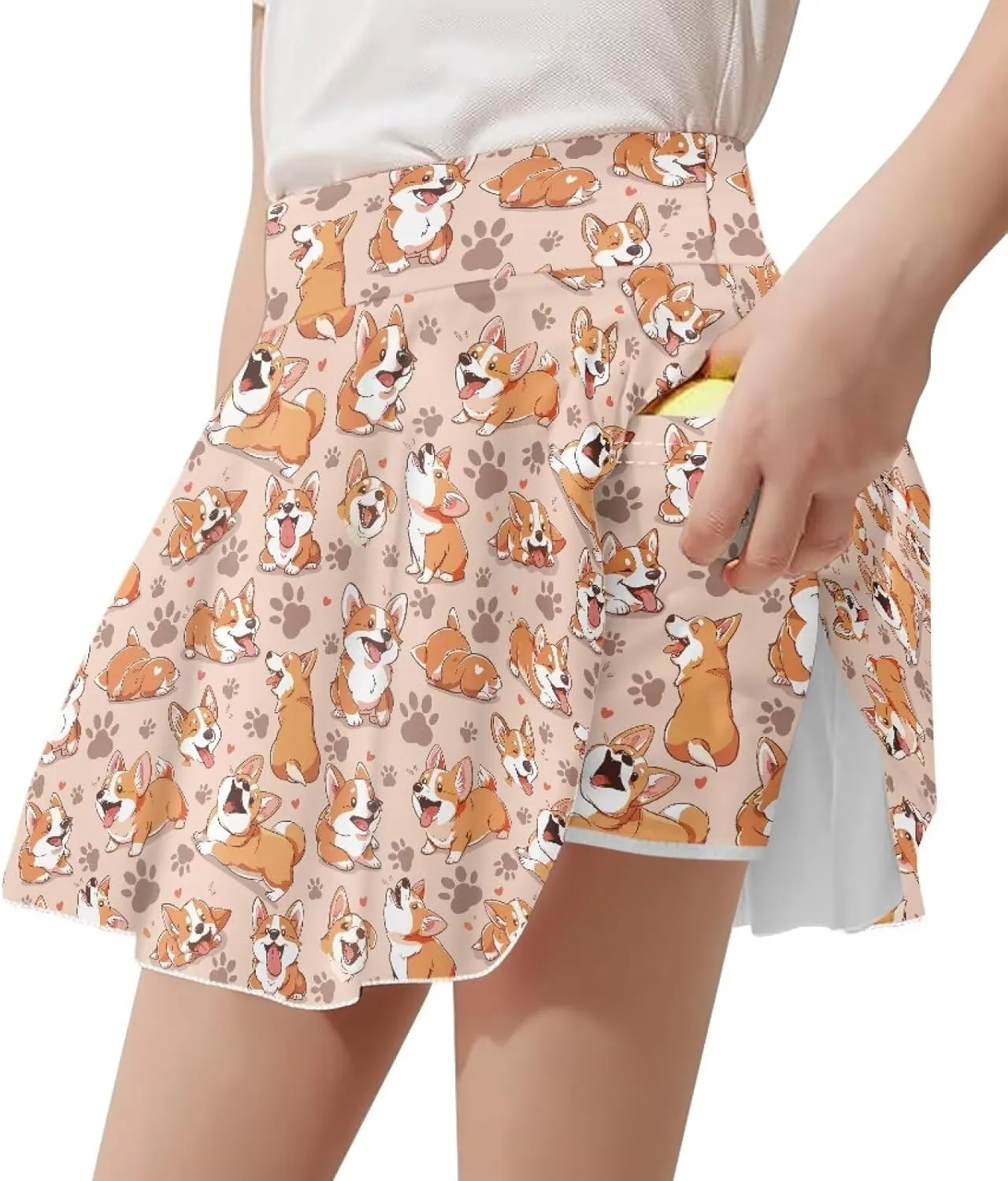 Athletic Skorts with Pocket for Girls 5-14 Years Sports Skirt Summer Casual Wear Tennis Gym