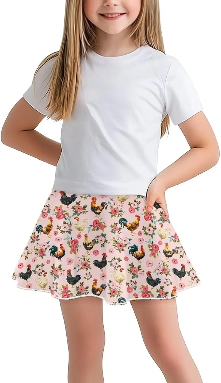 Athletic Skorts with Pocket for Girls 5-14 Years Sports Skirt Summer Casual Wear Tennis Gym