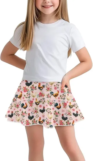 Athletic Skorts with Pocket for Girls 5-14 Years Sports Skirt Summer Casual Wear Tennis Gym