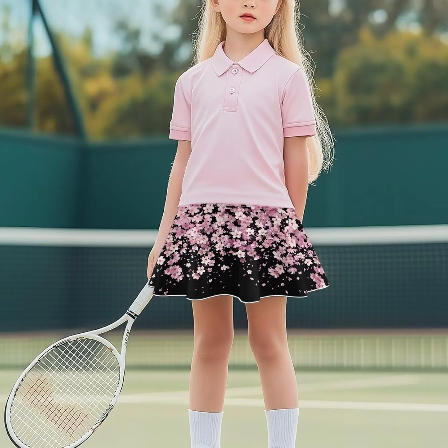 Athletic Skorts with Pocket for Girls 5-14 Years Sports Skirt Summer Casual Wear Tennis Gym