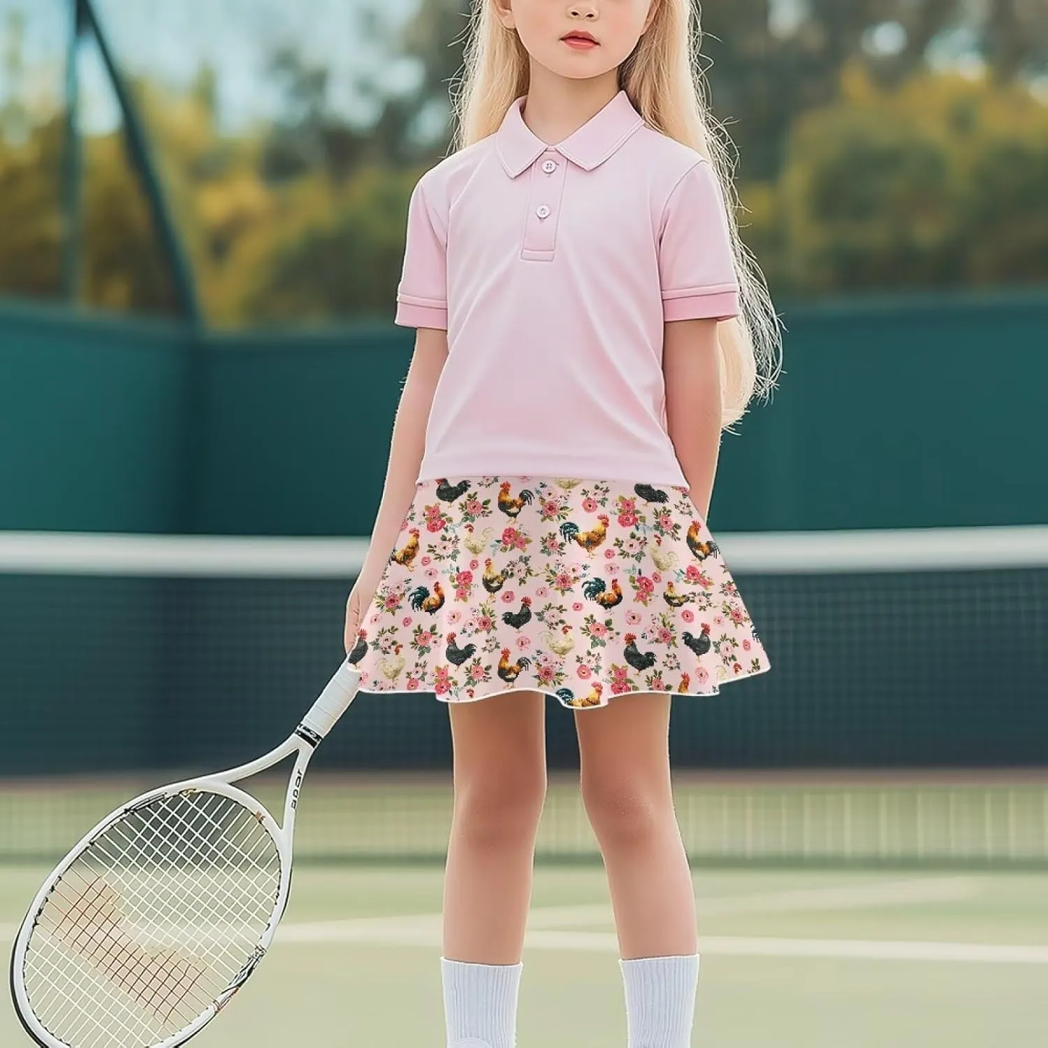Athletic Skorts with Pocket for Girls 5-14 Years Sports Skirt Summer Casual Wear Tennis Gym