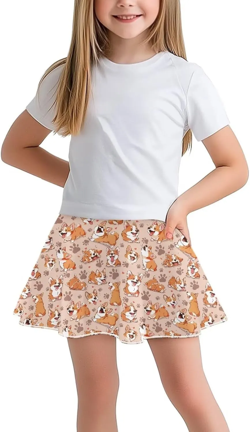 Athletic Skorts with Pocket for Girls 5-14 Years Sports Skirt Summer Casual Wear Tennis Gym