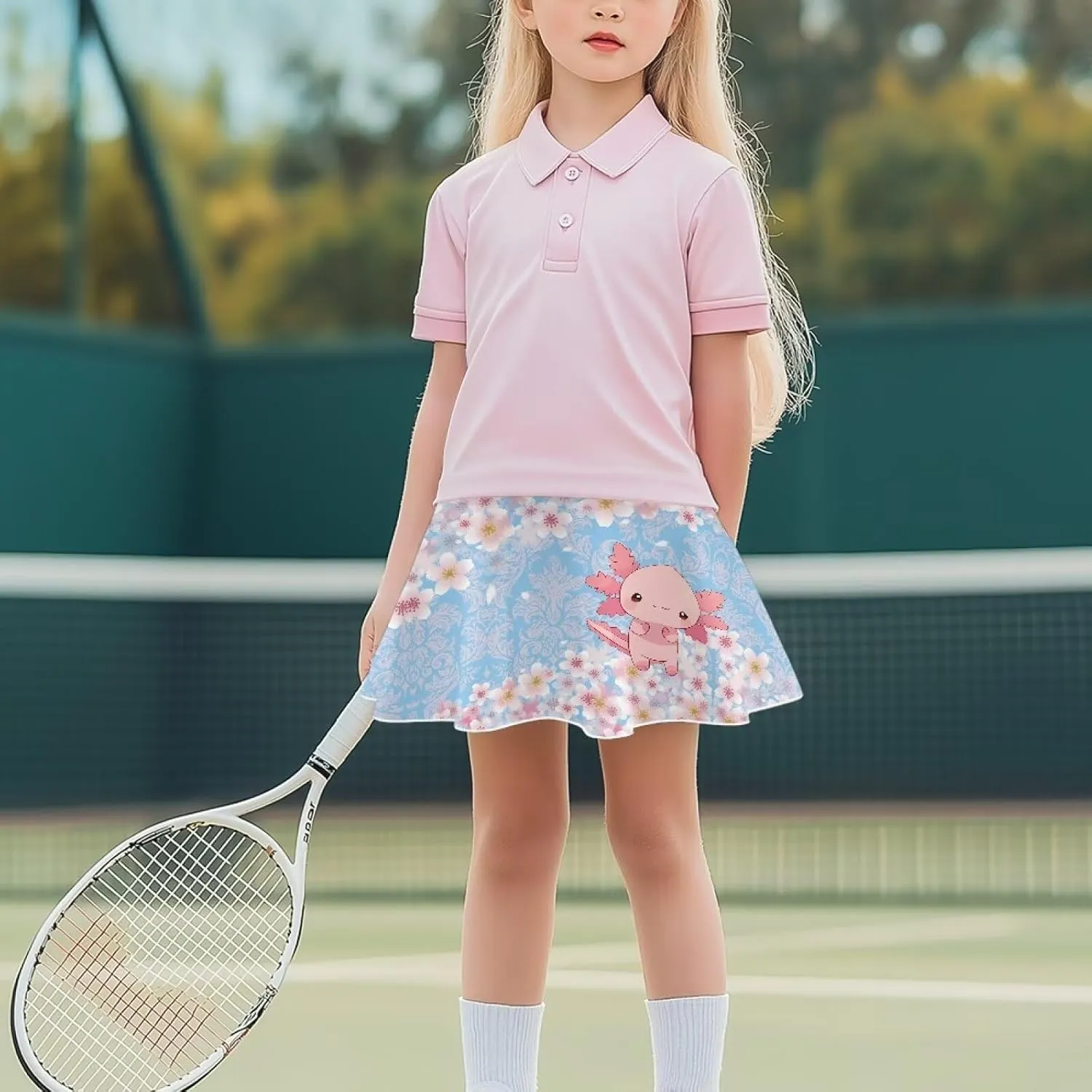 Athletic Skorts with Pocket for Girls 5-14 Years Sports Skirt Summer Casual Wear Tennis Gym