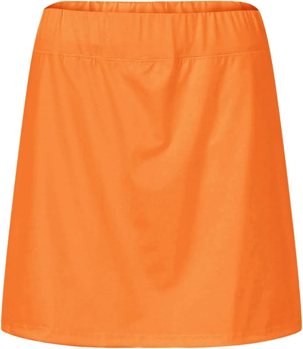 Athletic Tennis Skorts for Womens Elastic High Waisted Workout Running Sports Golf Skirts 2025 Trendy Shorts