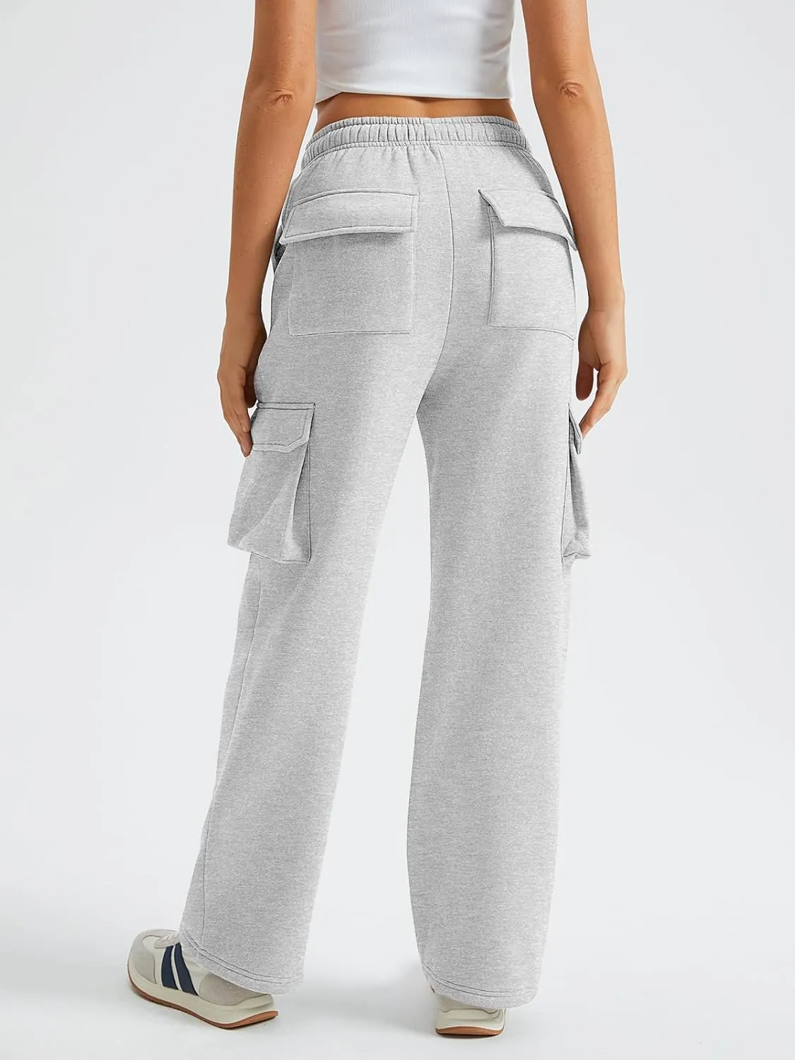 AUTOMET Womens Sweatpants Wide Leg Cargo Pants Fall Fashion Outfits Sweats Baggy Winter Clothes Parachute Joggers