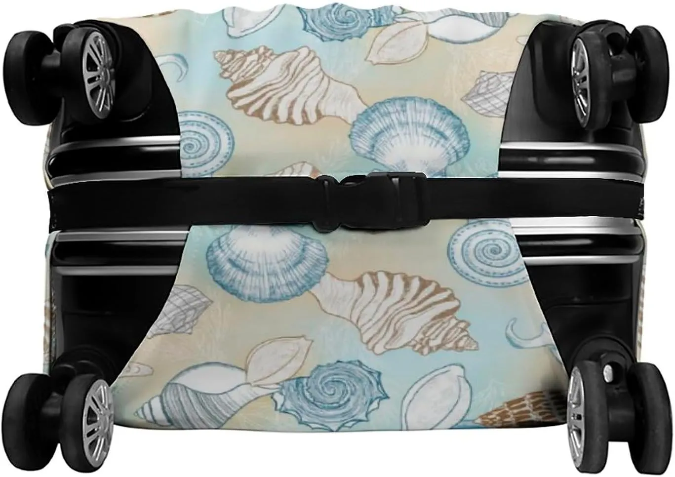 Beach Seashells Pattern Coastal Fashionable Printed Travel Luggage Protective Cover Suitable for Suitcases of Multiple Sizes S