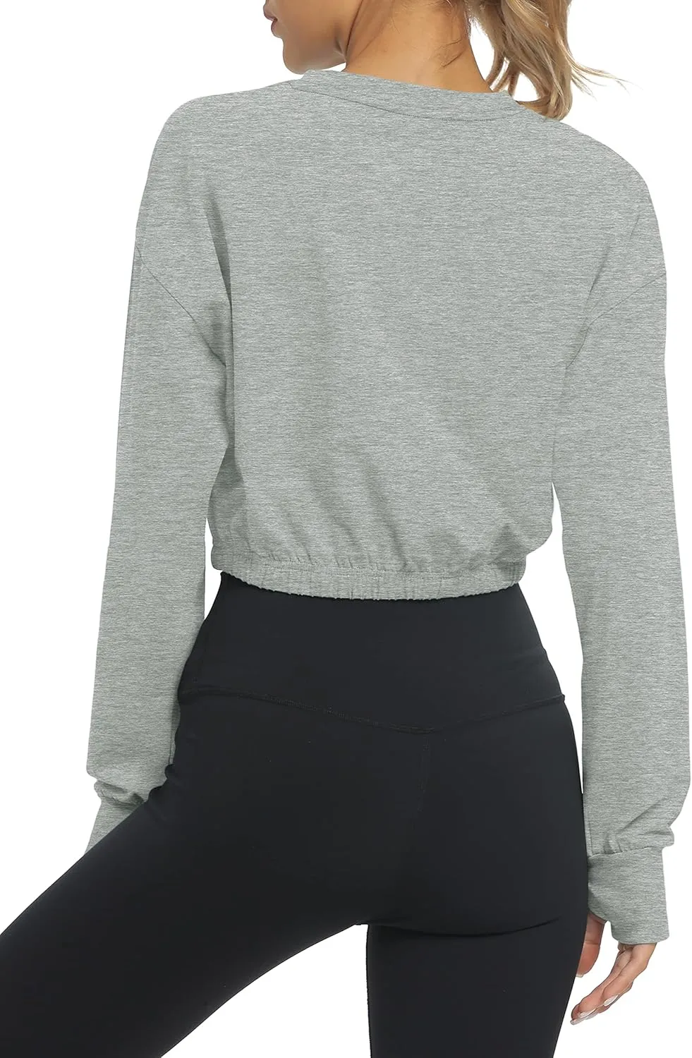 Bestisun Long Sleeve Workout Shirts Athletic Gym Yoga Crop Tops for Women