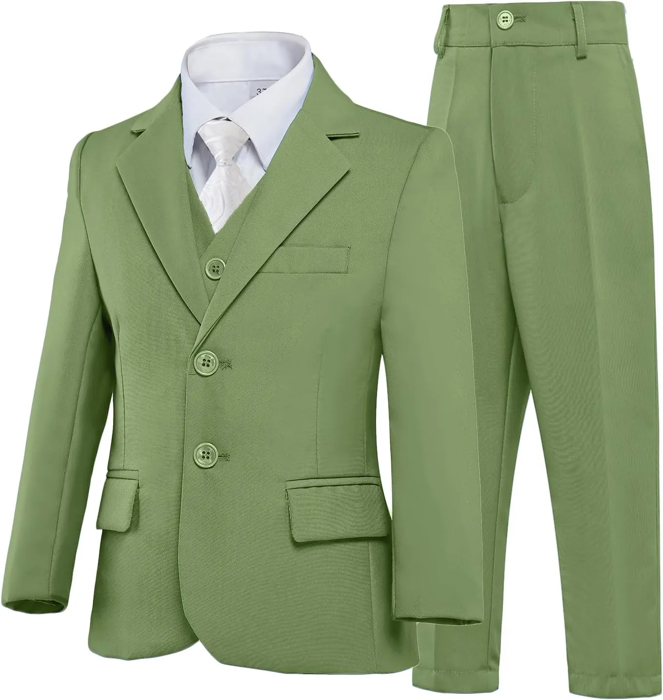 Boys Formal Suit 5 Piece Set, Toddler Tuxedos for Wedding, Suits for Teens Boy Dress School Clothes