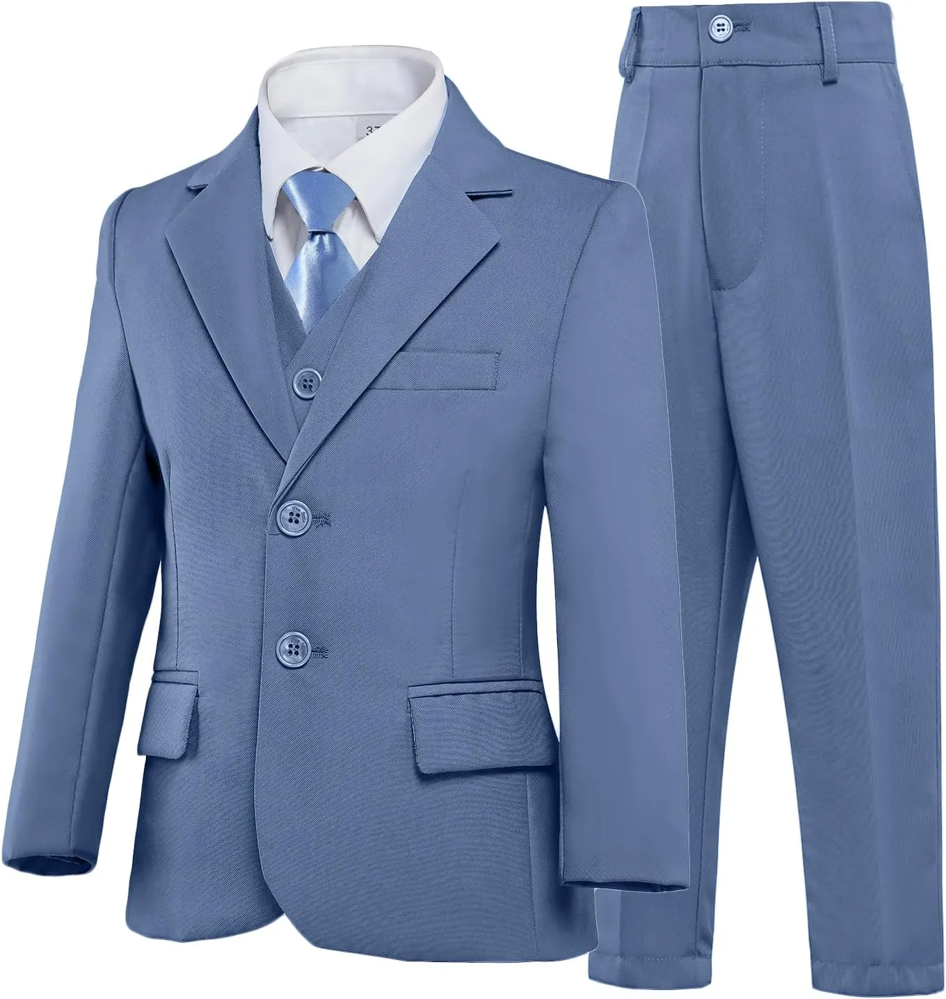 Boys Formal Suit 5 Piece Set, Toddler Tuxedos for Wedding, Suits for Teens Boy Dress School Clothes