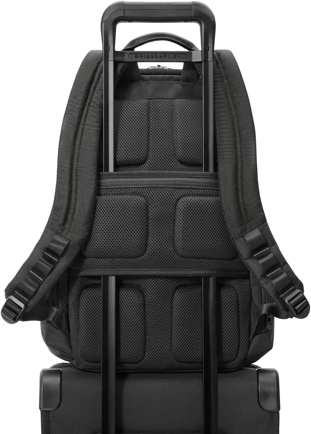 Briggs & Riley Large Cargo Backpack - Carry On Travel Backpack for Women & Men, Personal Item Bag, Self-Repairing Zippers, Padded Straps, Fits up to 17" Laptop - HTA Collection, Black