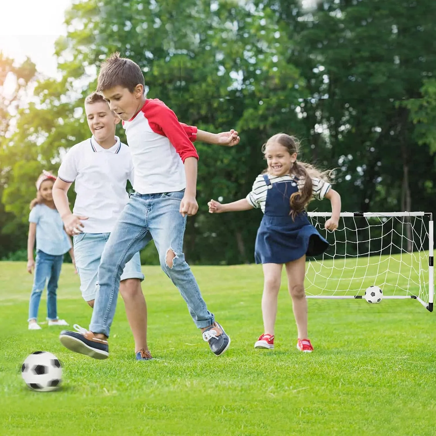 Cage de Football Lot de 2 Buts et Balle d'enfants | Fitnessterapy