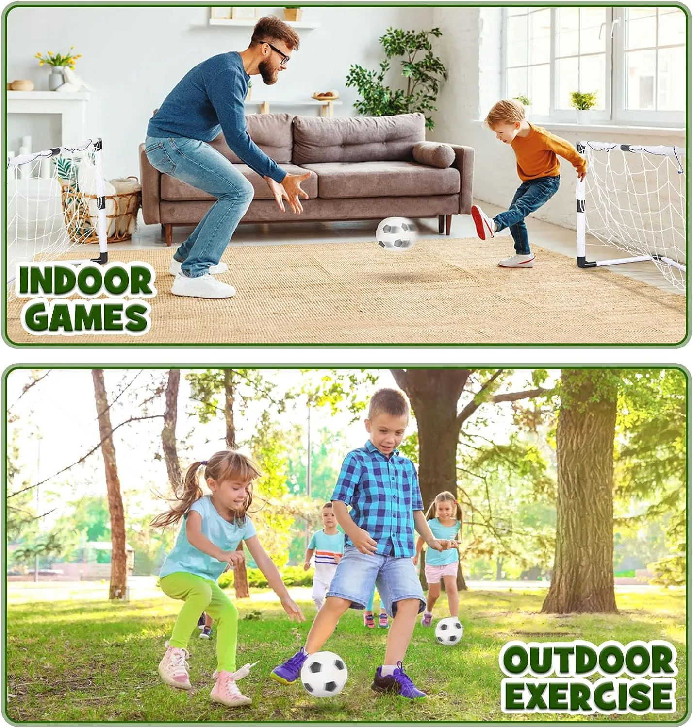 Cage de Football Lot de 2 Buts et Balle d'enfants | Fitnessterapy