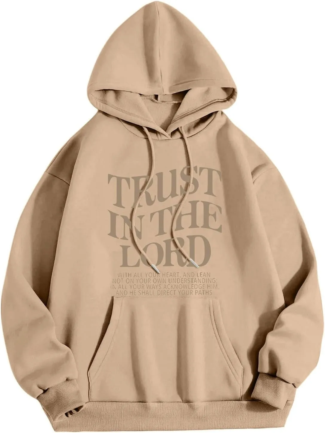 Christian Sweatshirts For Women Trust In The Lord Hoodies Long Sleeve Oversized Hoodies Faith Bible Verse Sweatshirt