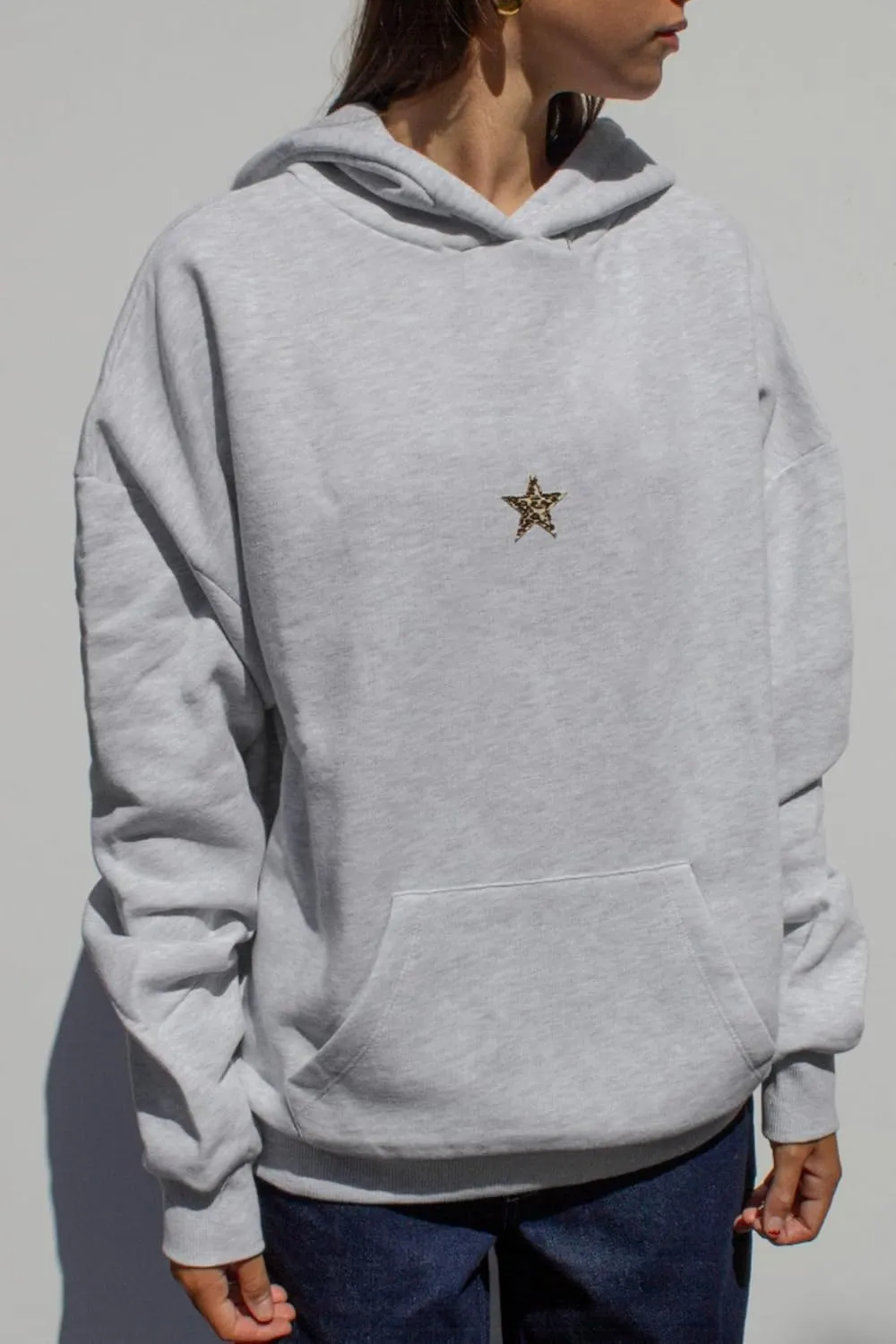 Cioatin Women Oversized Leopard Star Graphic Hoodies Men Cute Y2K Aesthetic Fleece Long Sleeve Pullover Sweatshirt Girls