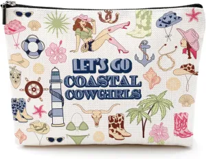 Coastal Cowgirl Gifts for Women Coastal Cowgirl Makeup Bag Western Gifts for Women Country Girl Gifts Pink Gifts Western Cosmetic Bag Birthday Christmas Friend Gifts