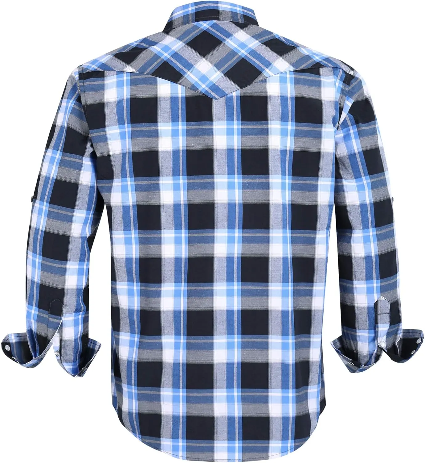 COEVALS CLUB Men's Western Cowboy Long Sleeve Pearl Snap Casual Work Shirts