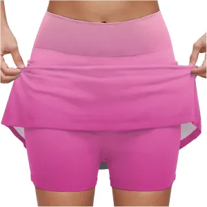 cooki Golf Skorts for Woman High Waisted Floral Print Lightweight Mini Skirts for Running Gym Shorts Women's Tennis Skirts
