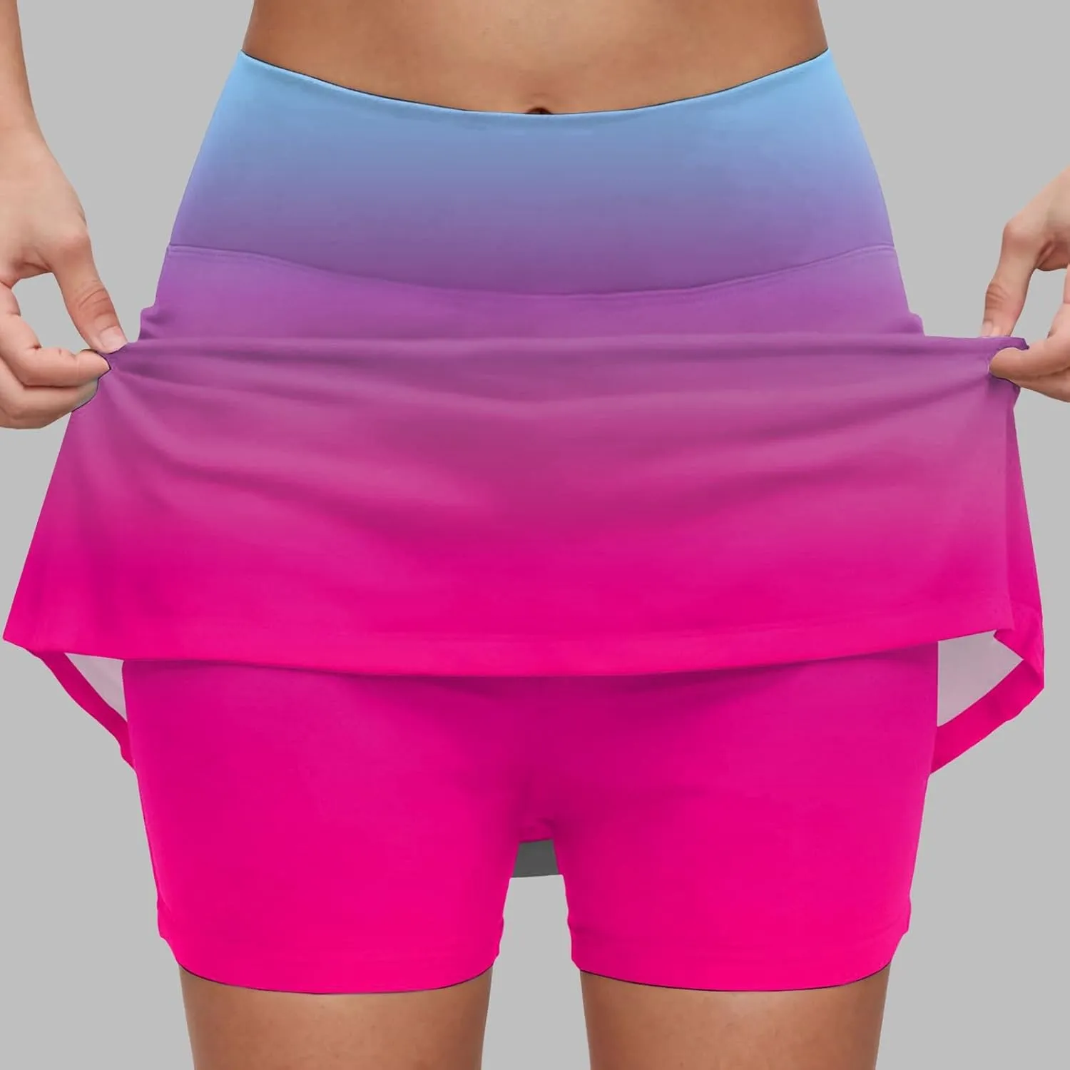 cooki Golf Skorts for Woman High Waisted Floral Print Lightweight Mini Skirts for Running Gym Shorts Women's Tennis Skirts