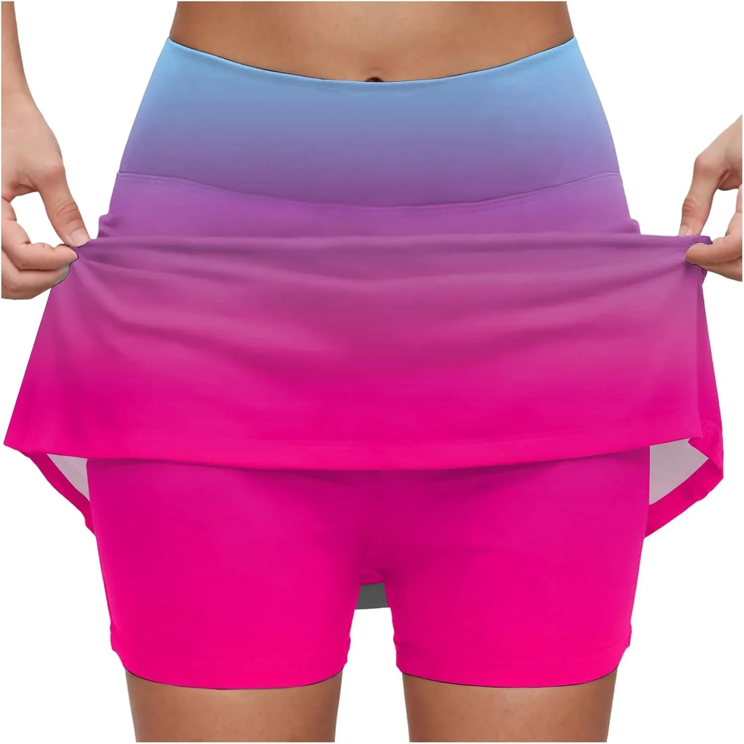 cooki Golf Skorts for Woman High Waisted Floral Print Lightweight Mini Skirts for Running Gym Shorts Women's Tennis Skirts